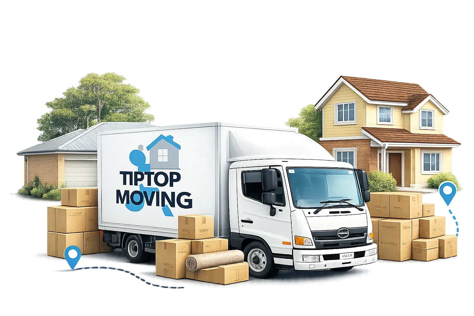 TipTop Moving - local removalists truck between Sydney houses